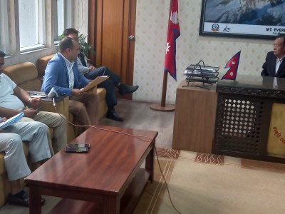 संस्कृति,पर्यटन तथा नागरिक उड्डयन मन्त्री श्री हितबहादुर तामाङ ज्यु संग भेटघाट